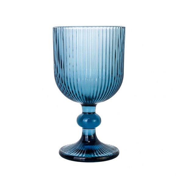 Σετ Ποτήρια Νερού 6τμχ Γυάλινα Noris Blue 350ml CRYSPO TRIO 52.501.53 (Υλικό: Γυαλί, Χρώμα: Μπλε, Μέγεθος: Κολωνάτο) - CRYSPO TRIO - 52.501.53